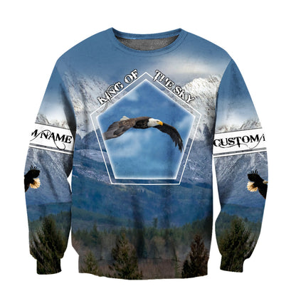 Customize Name Eagle 3D All Over Printed Shirts For Men and Women