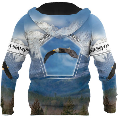 Customize Name Eagle 3D All Over Printed Shirts For Men and Women