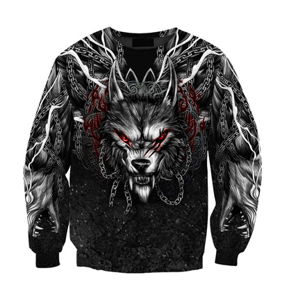 Wolf Tattoo 3D Over Printed Unisex Shirts