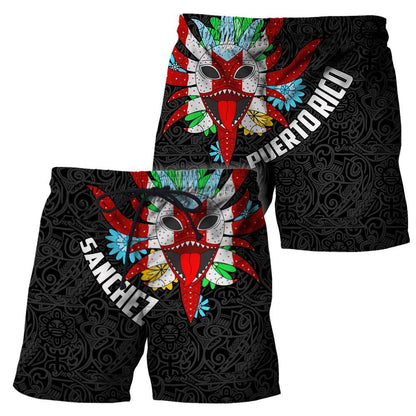 Customize Name Puerto Rico Mask Hoodie For Men And Women