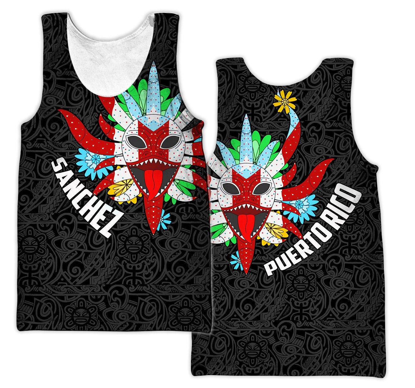 Customize Name Puerto Rico Mask Hoodie For Men And Women