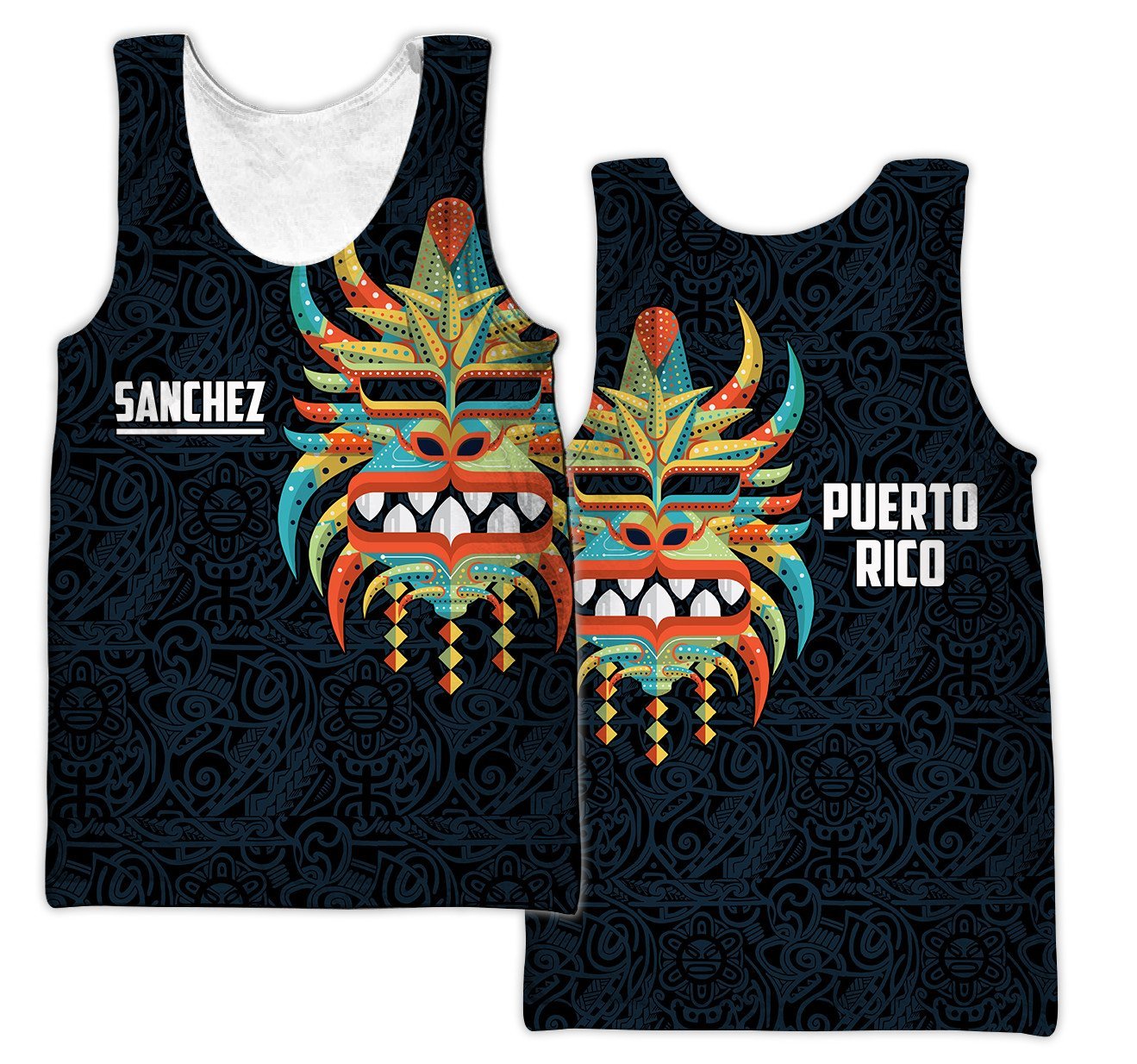 Customize Name Puerto Rico Mask Hoodie For Men And Women