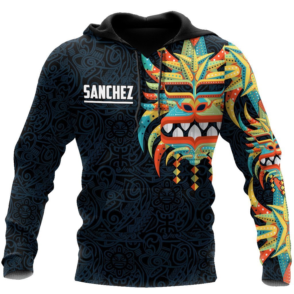 Customize Name Puerto Rico Mask Hoodie For Men And Women