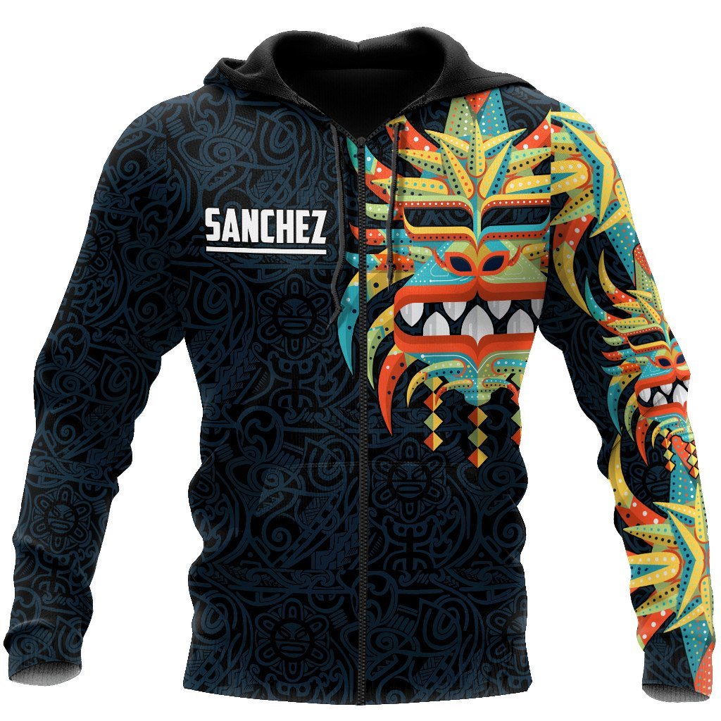 Customize Name Puerto Rico Mask Hoodie For Men And Women