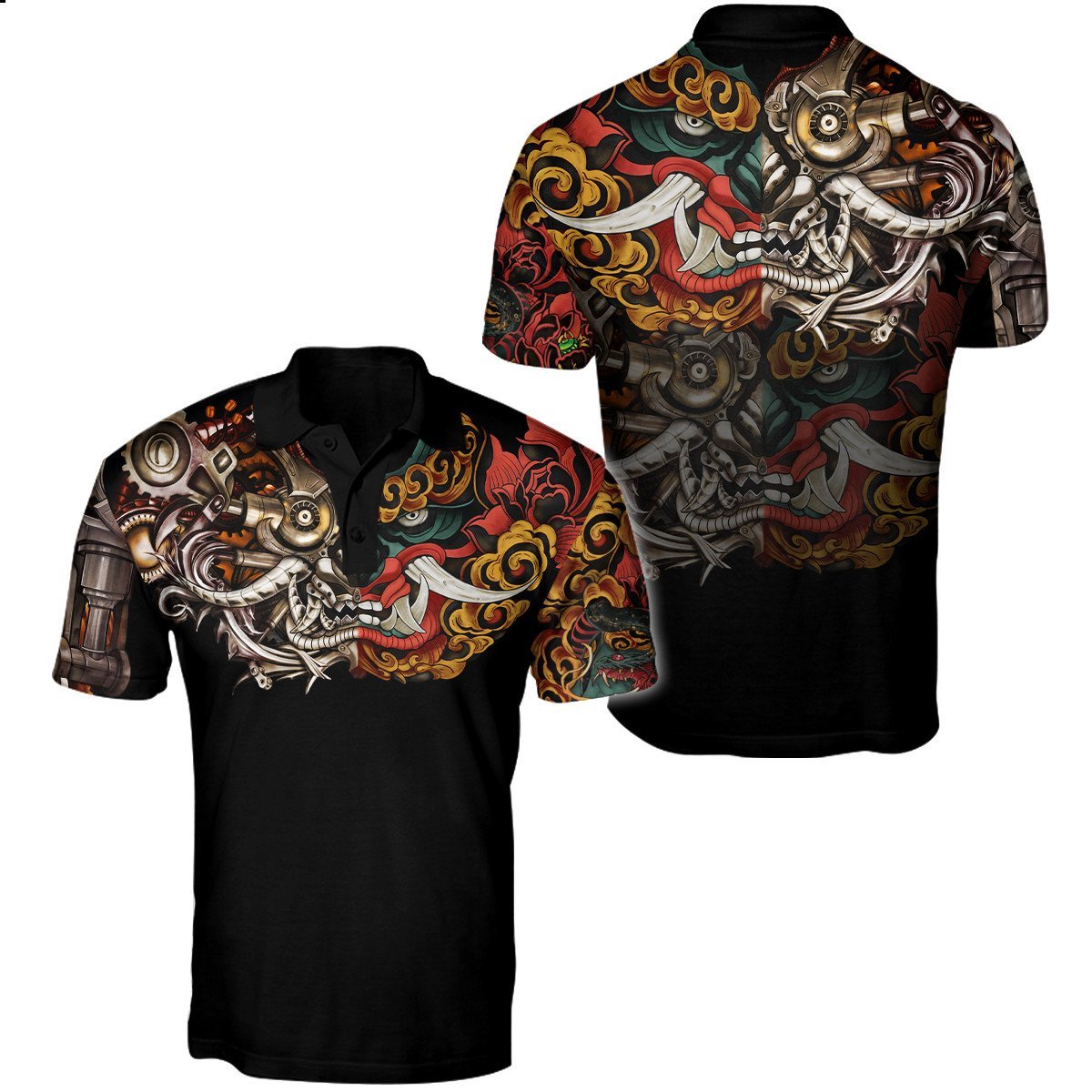 Japan Mask Tattoo 3D All Over Printed Unisex Shirt