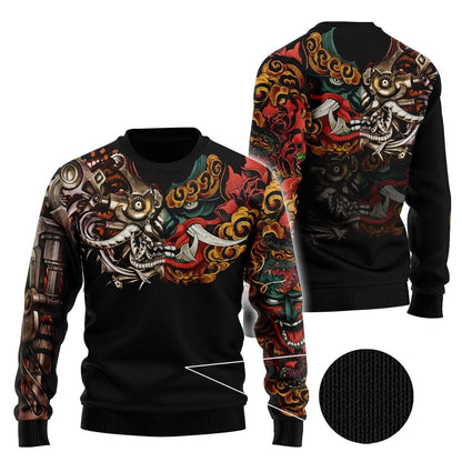 Japan Mask Tattoo 3D All Over Printed Unisex Shirt