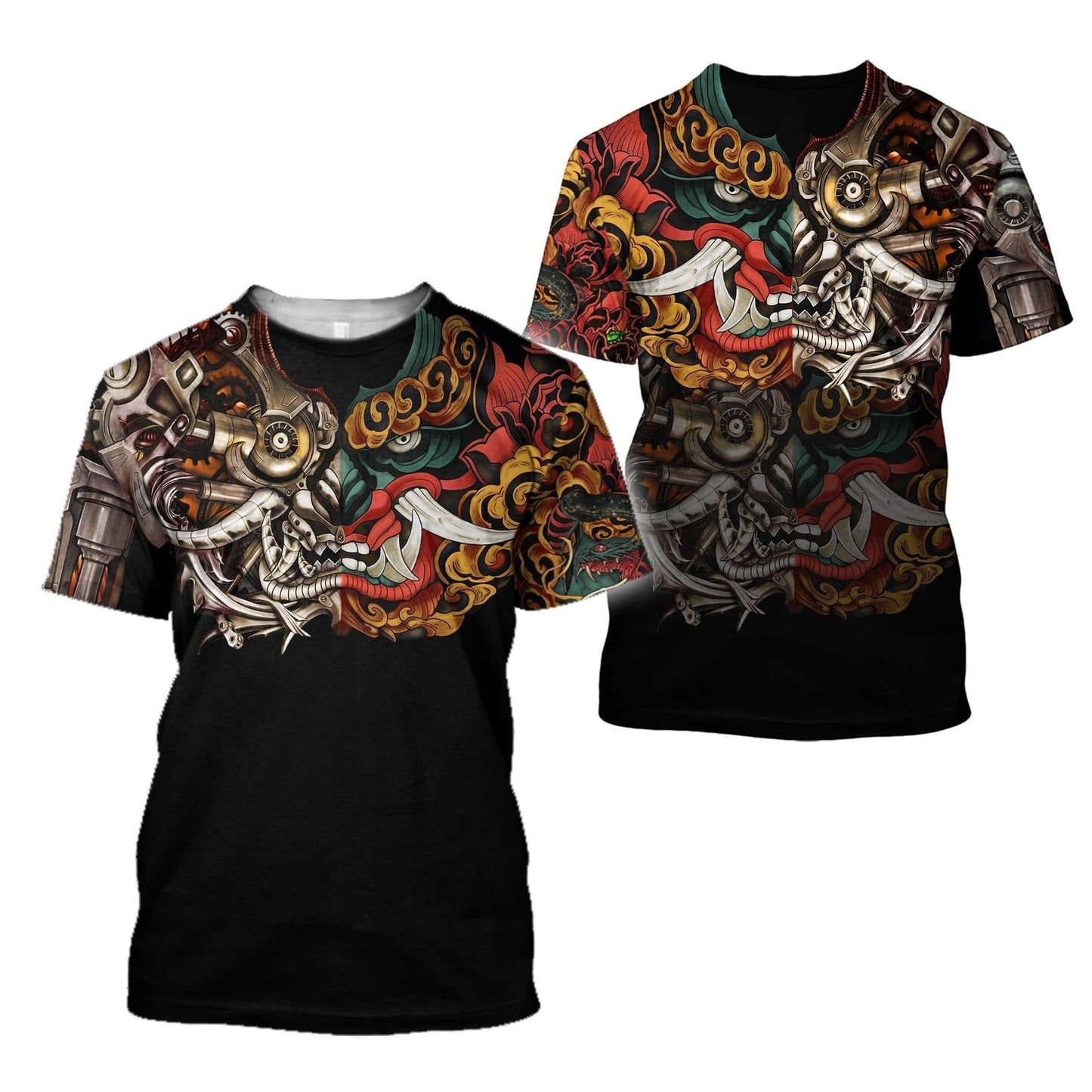 Japan Mask Tattoo 3D All Over Printed Unisex Shirt