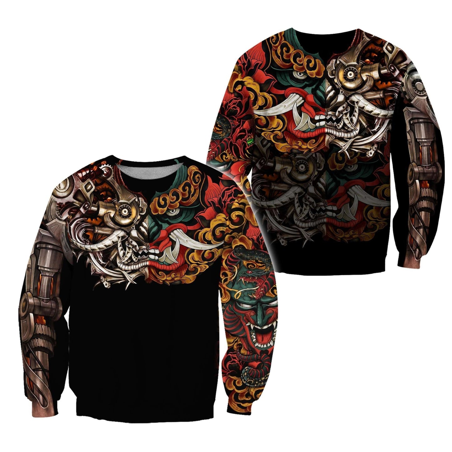 Japan Mask Tattoo 3D All Over Printed Unisex Shirt