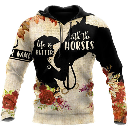 Personalized Name Horse 3D All Over Printed Unisex Shirts