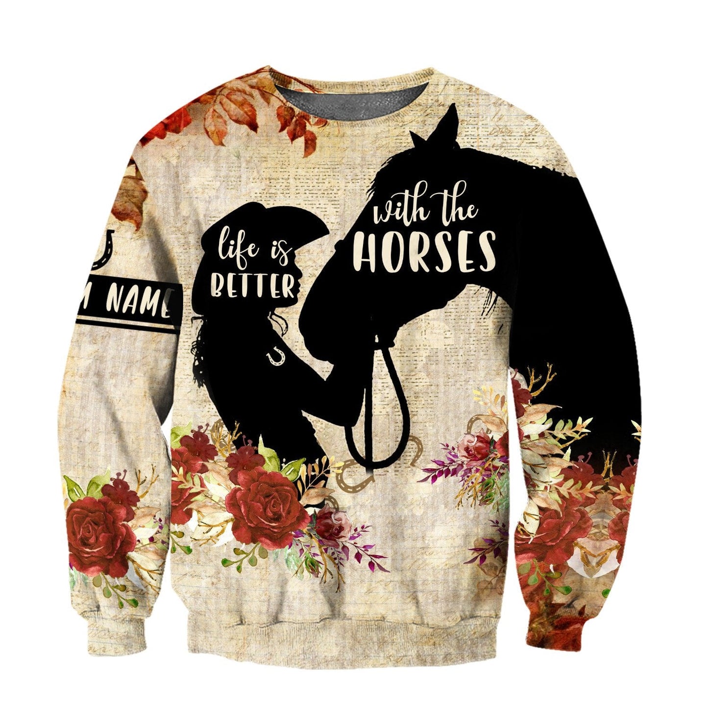 Personalized Name Horse 3D All Over Printed Unisex Shirts