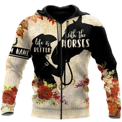 Personalized Name Horse 3D All Over Printed Unisex Shirts