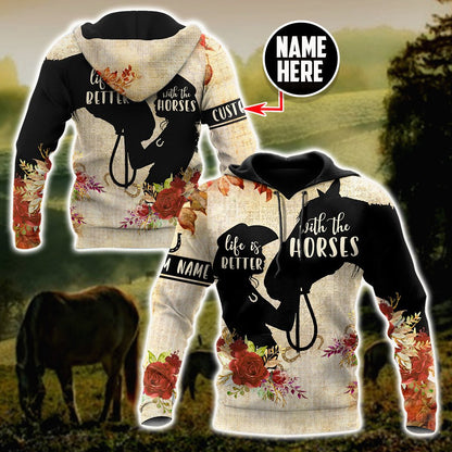 Personalized Name Horse 3D All Over Printed Unisex Shirts