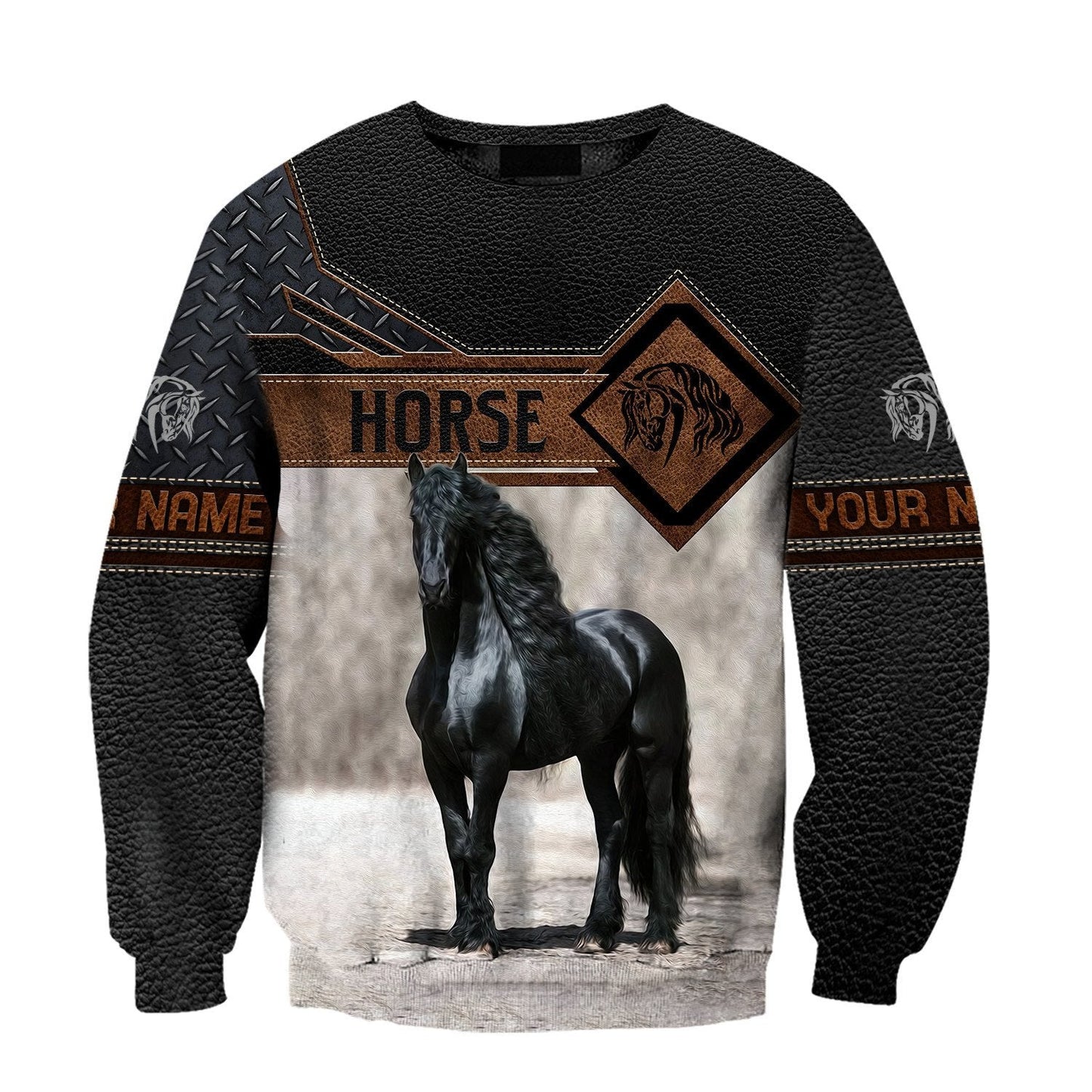 Personalized Name Friesian Horse 3D All Over Printed Unisex Shirts