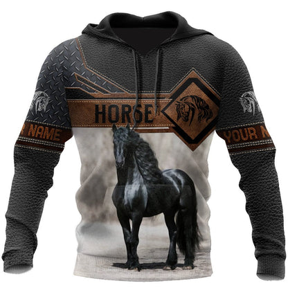 Personalized Name Friesian Horse 3D All Over Printed Unisex Shirts