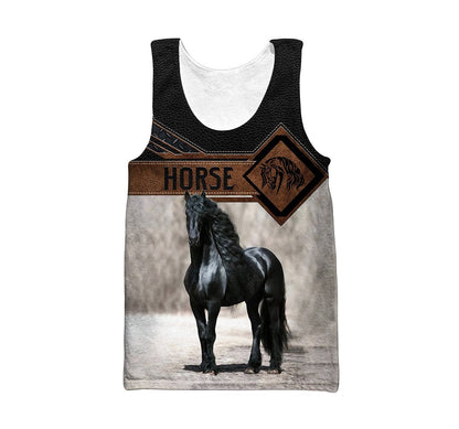 Personalized Name Friesian Horse 3D All Over Printed Unisex Shirts