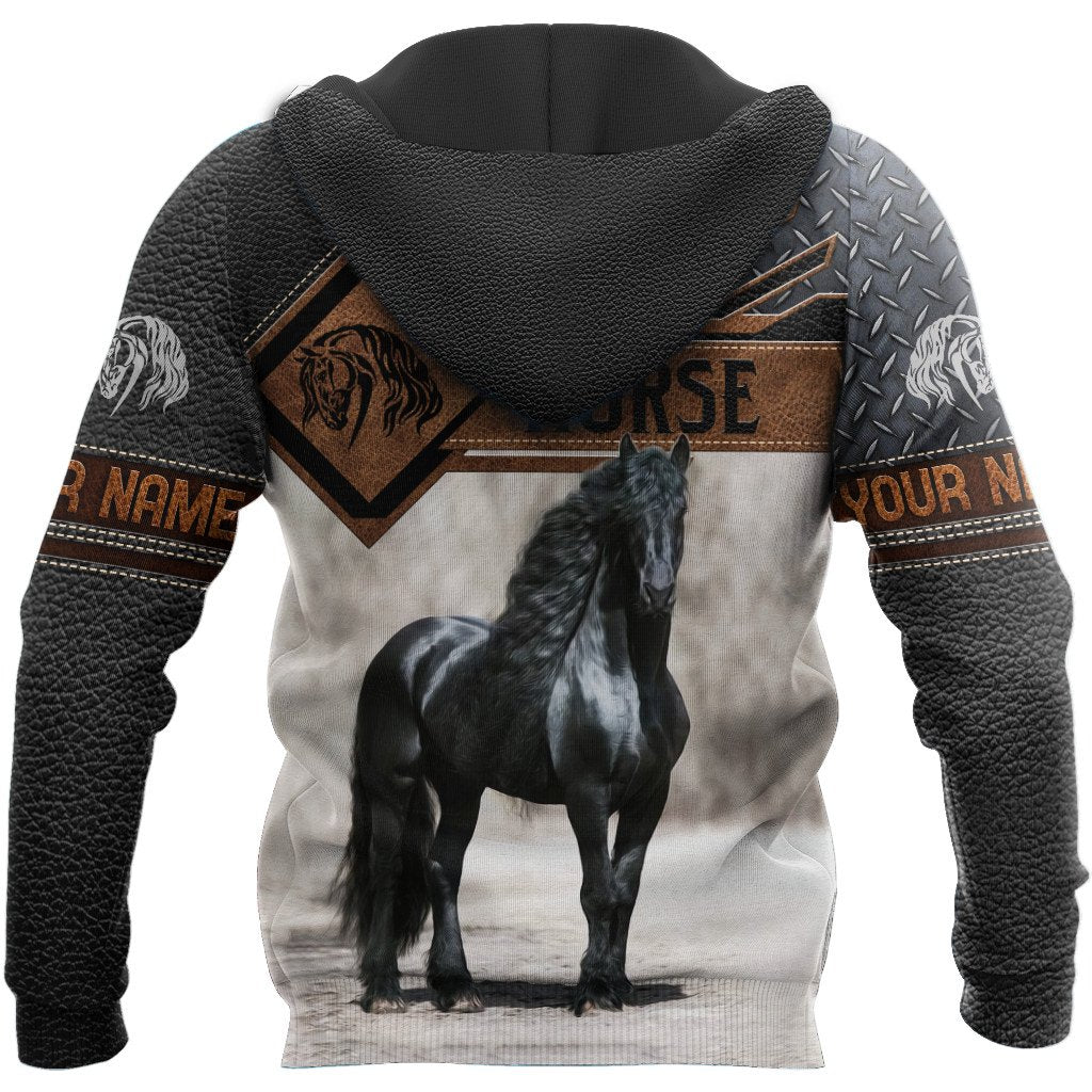 Personalized Name Friesian Horse 3D All Over Printed Unisex Shirts