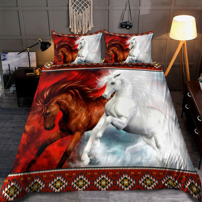 Couple Horse 3D All Over Printed Bedding Set