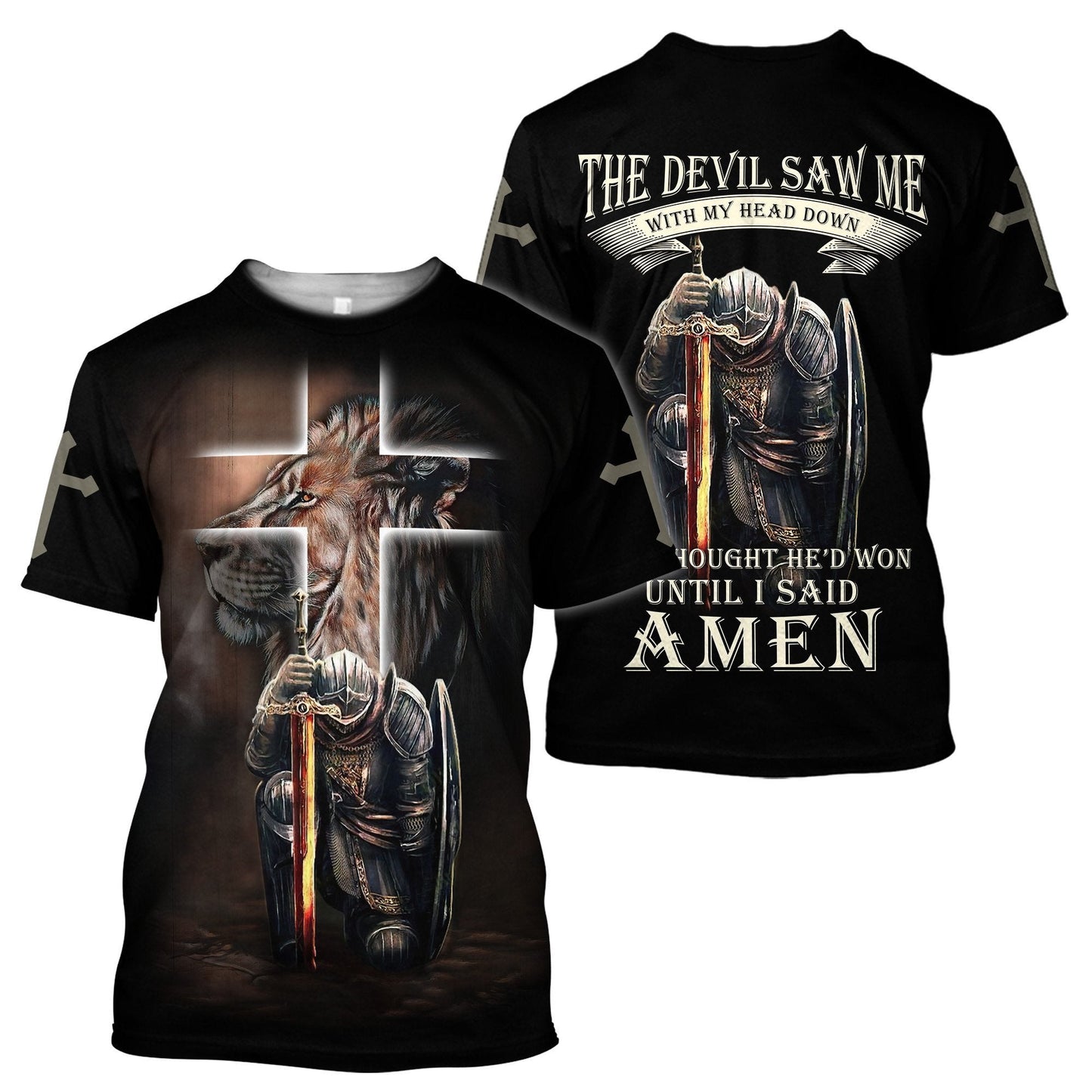 Lion Warrior Jesus 3D All Over Printed Unisex Shirts