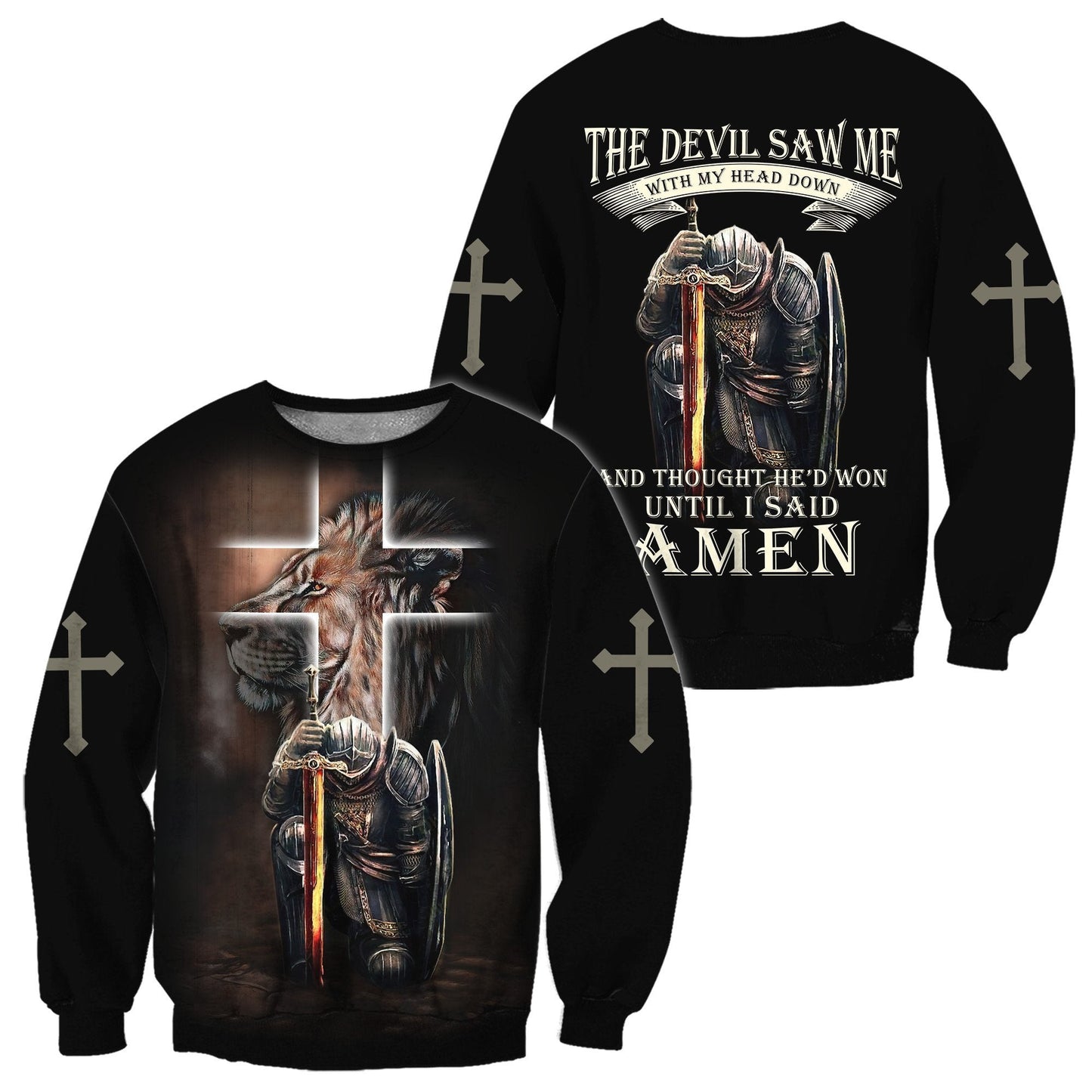 Lion Warrior Jesus 3D All Over Printed Unisex Shirts