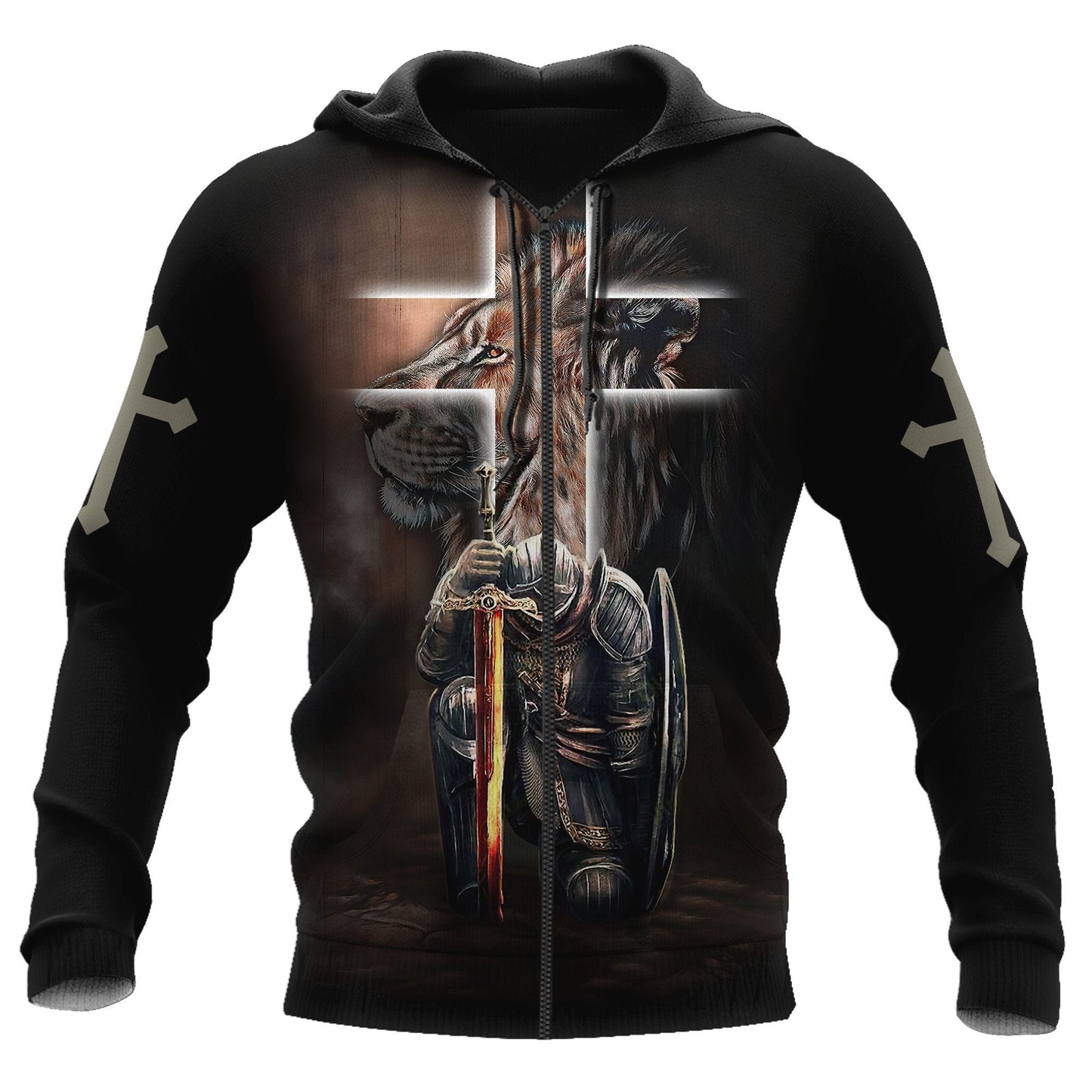 Lion Warrior Jesus 3D All Over Printed Unisex Shirts