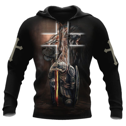 Lion Warrior Jesus 3D All Over Printed Unisex Shirts
