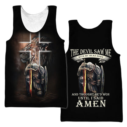 Lion Warrior Jesus 3D All Over Printed Unisex Shirts