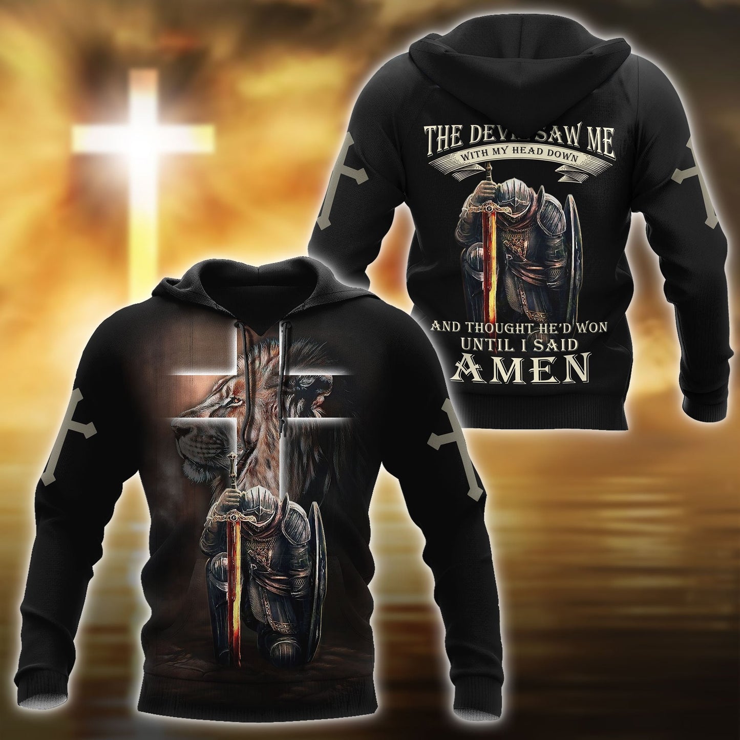 Lion Warrior Jesus 3D All Over Printed Unisex Shirts