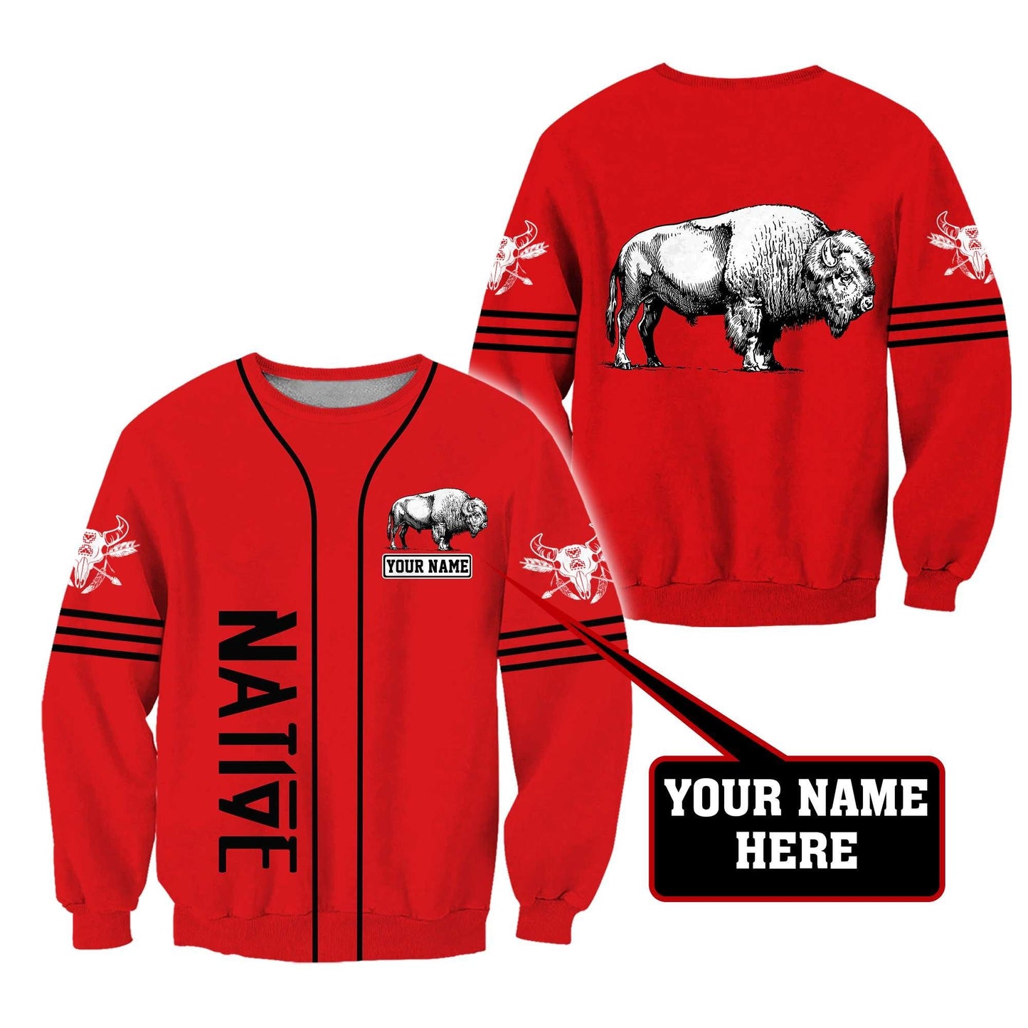 Custom Name Native  3D All Over Printed Unisex Shirts