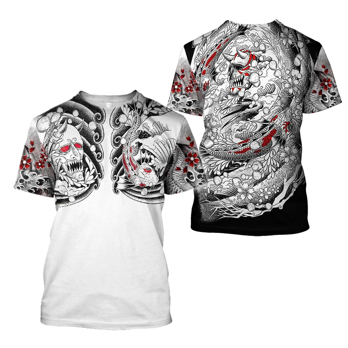 Japan Art Tattoo Full Printing 3D All Over Printed Unisex Shirts