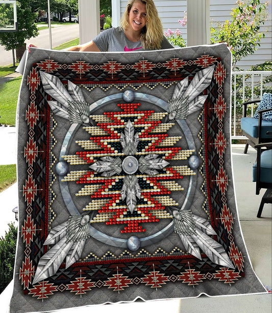 Native American 3D All Over Printed Quilt
