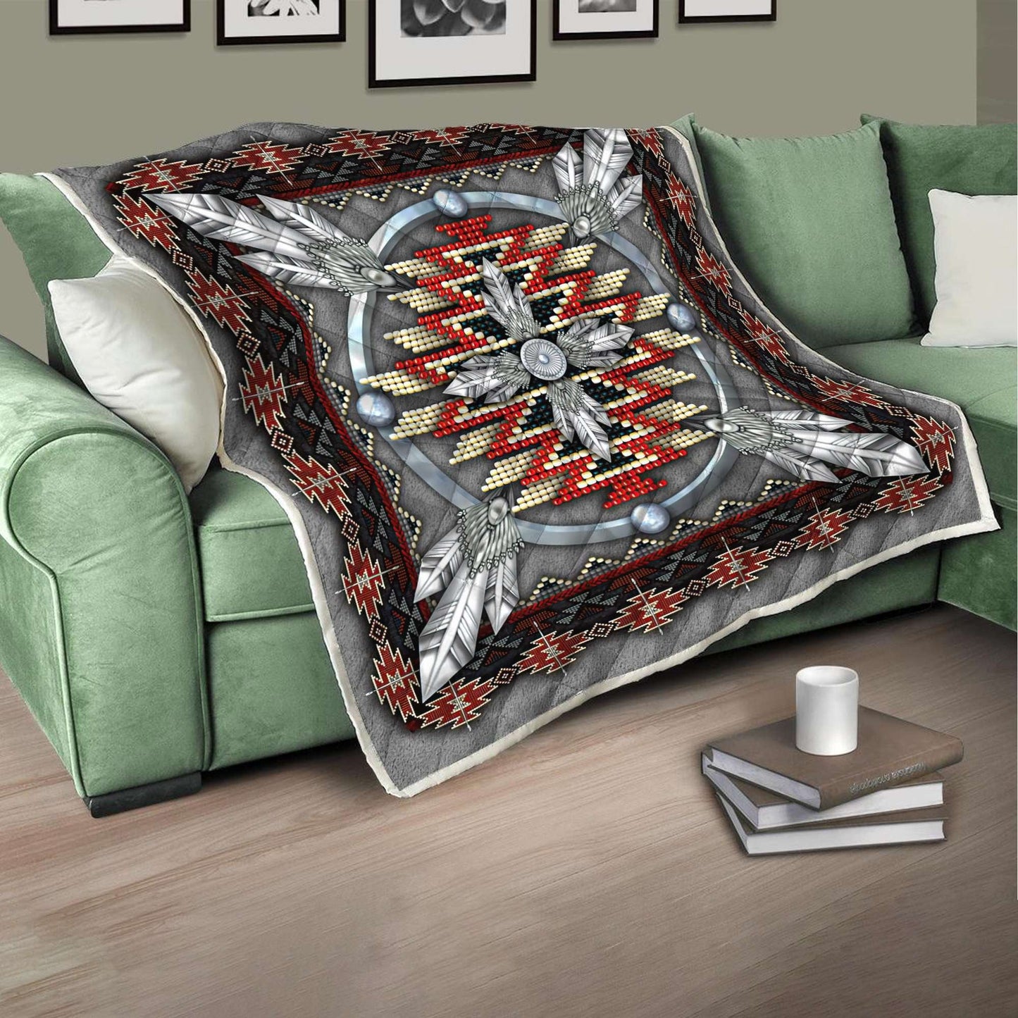 Native American 3D All Over Printed Quilt