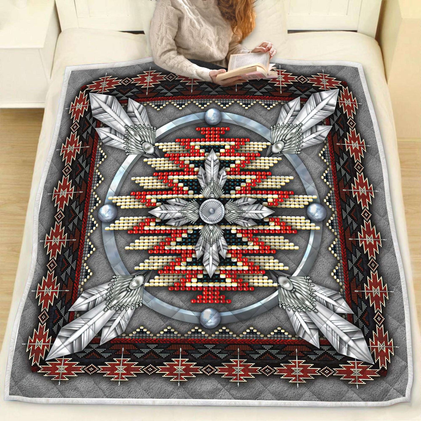 Native American 3D All Over Printed Quilt