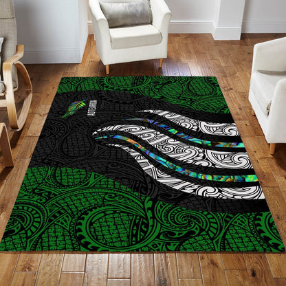 New Zealand Maori Silver Fern Rug ML