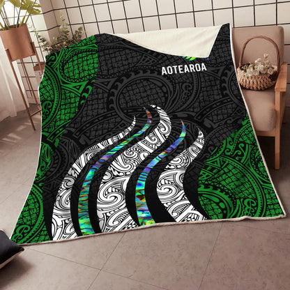 New Zealand Maori Silver Fern Painting Art Quilt ML