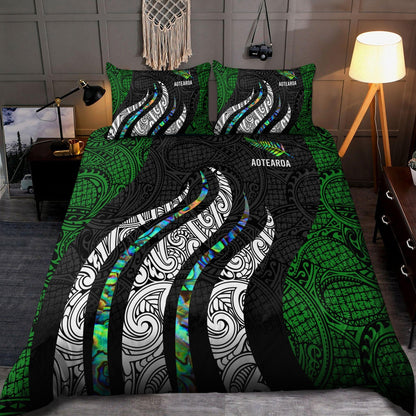 New Zealand Maori Silver Fern Bedding Set ML