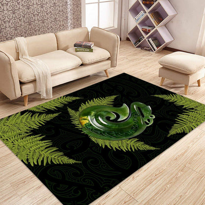 Aotearoa Bedding Set Manaia Silver Fern Paua Shell Rug ML