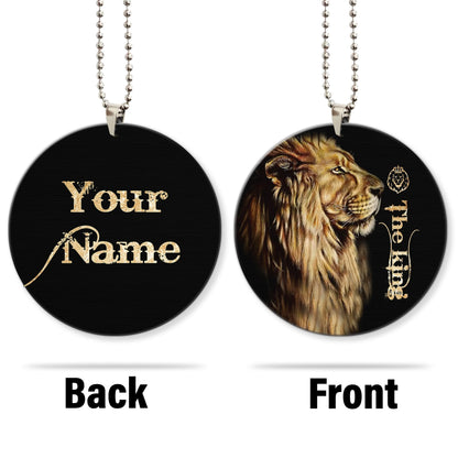 Customized Name King Lion Unique Design Car Hanging Ornament