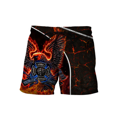 Customize Name Firefighter 3D All Over Printed Unisex Shirts
