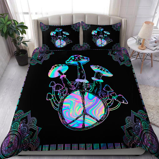 Hippie Mushroom 3D All Over Printed Bedding Set
