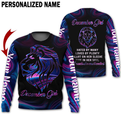 Personalized Name December Girl 3D All Over Printed Apparel