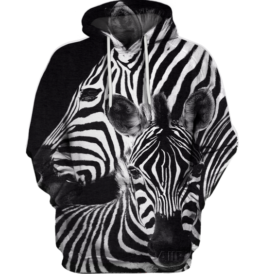3D All Over Print Zebra Couples Shirt-Apparel-6teenth World-Hoodie-S-Vibe Cosy™