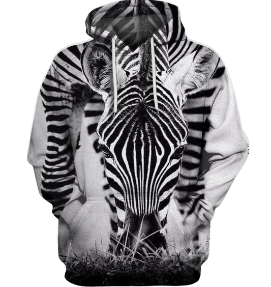 3D All Over Print Zebra Face Shirt-Apparel-6teenth World-Hoodie-S-Vibe Cosy™