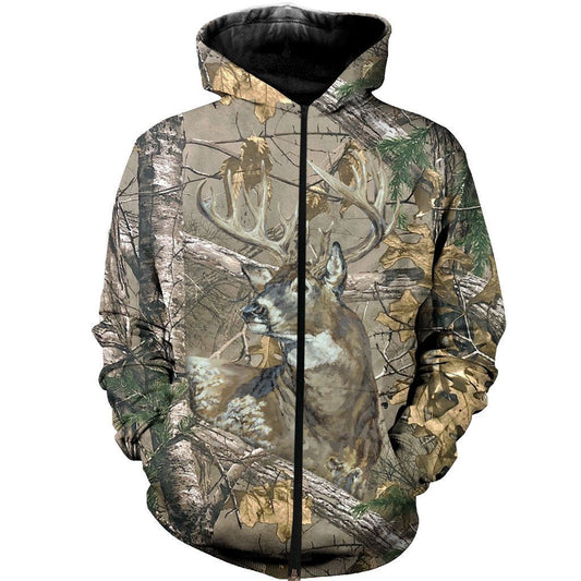 3D All Over Printed Deer in Camo - Amaze Style™-Apparel