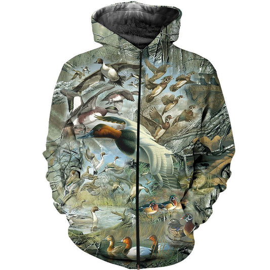 3D All Over Printed Camo Duck Hunting Art Shirts - Amaze Style™-Apparel