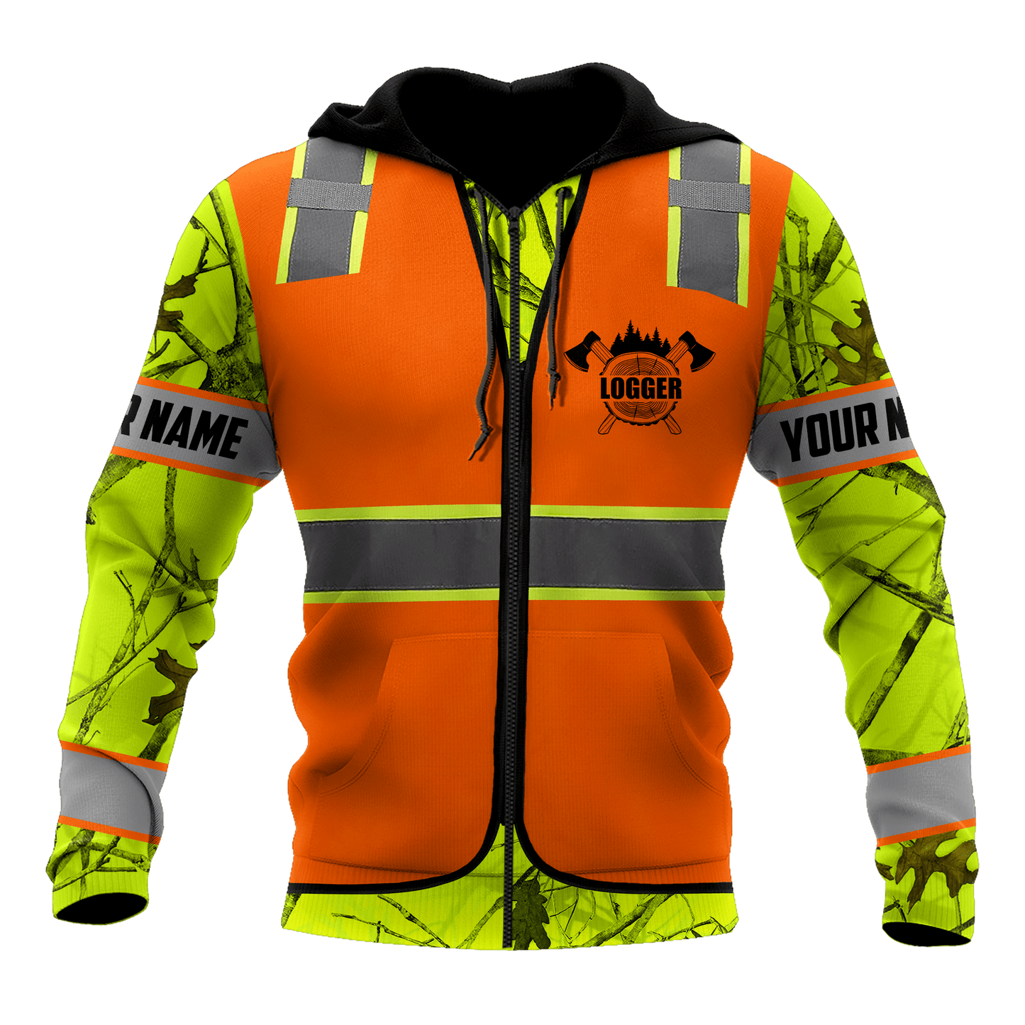 3D Chainsaw Logger Custom Name Unisex Shirts