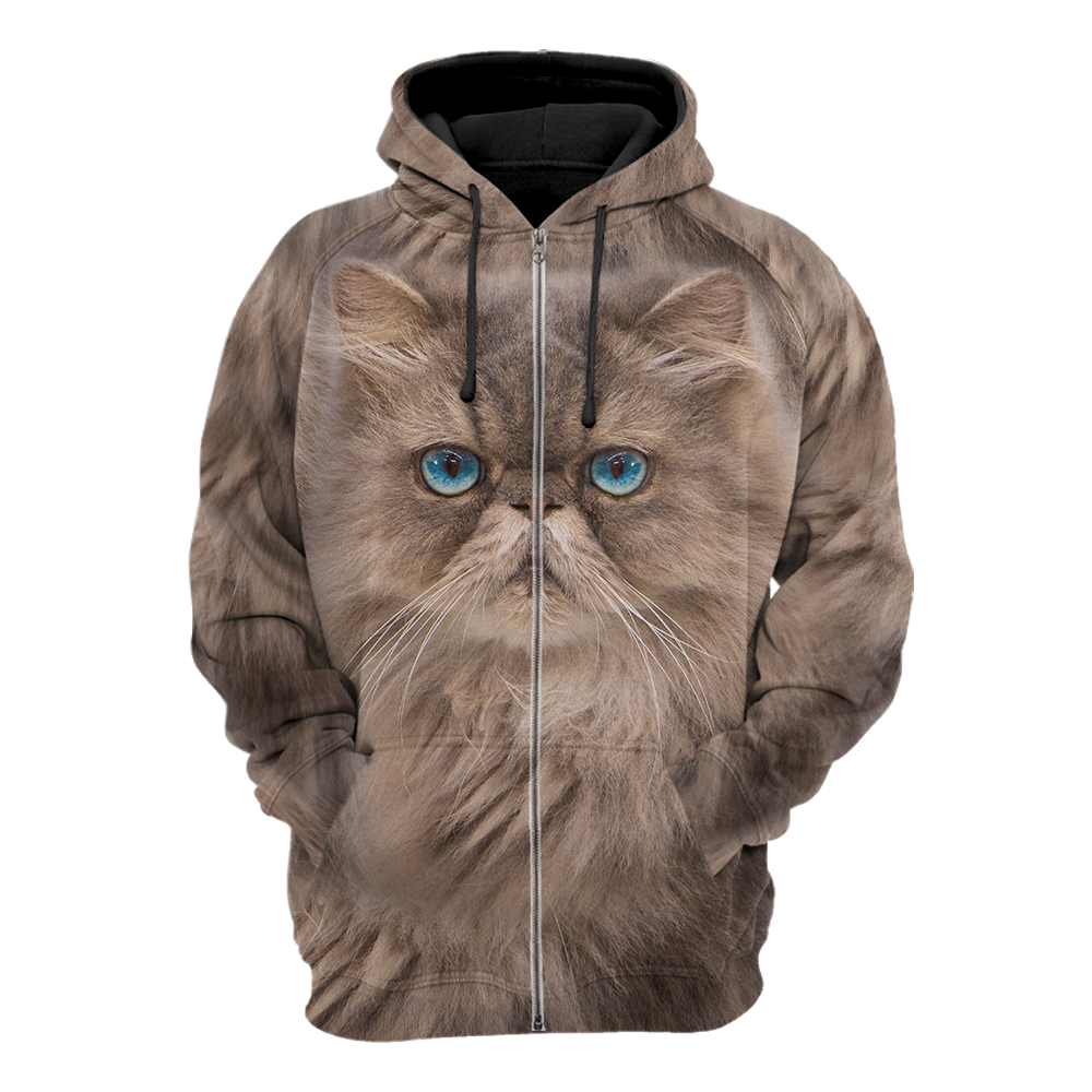 Persians Cat Face Hair Premium Hoodie Sweatshirt Cover