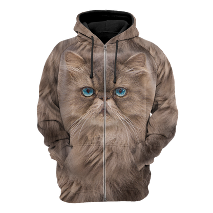 Persians Cat Face Hair Premium Hoodie Sweatshirt Cover