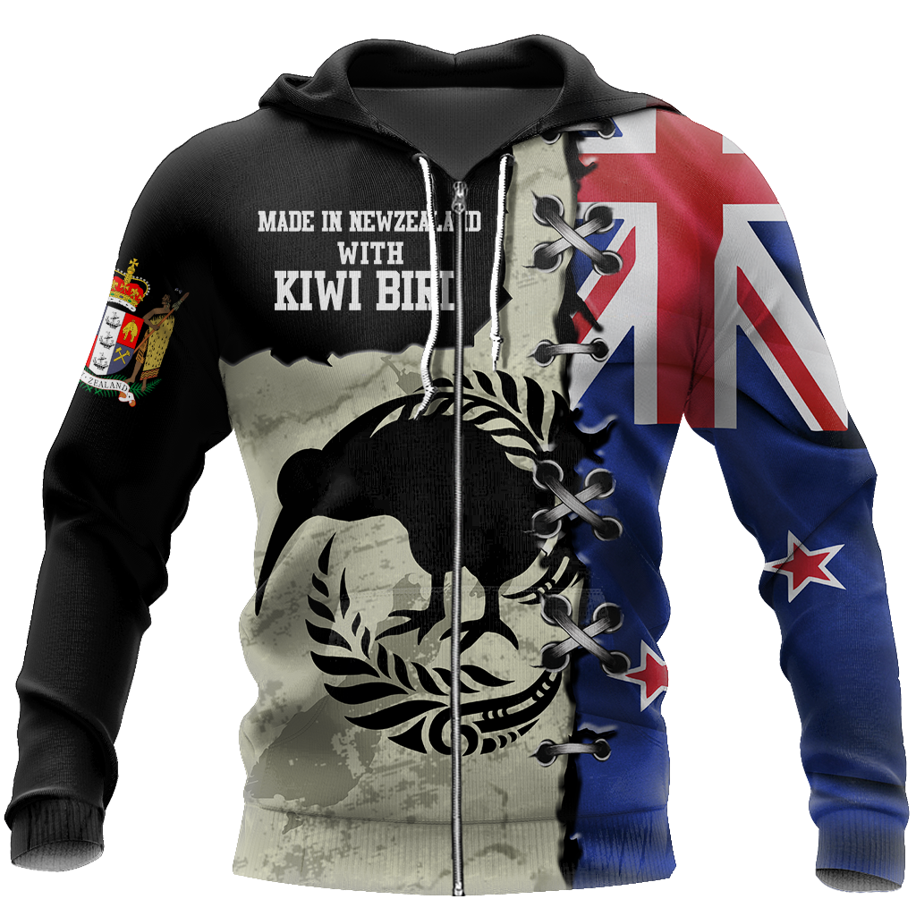 New Zealand Kiwi Bird Silver Fern T-Shirt Hoodie Zip all over shirts For Men and Women TR281203 - Amaze Style™-Apparel