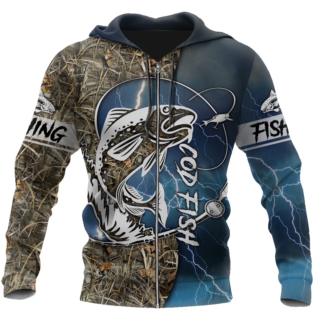 Cod fishing Sport Camo Tattoos 3d all over shirt for men and women TR120302 - Amaze Style™-Apparel