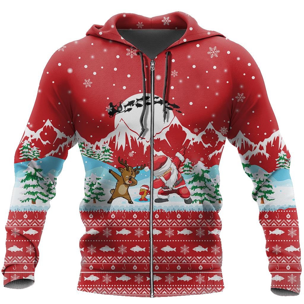 HC Christmas Santa Fishing YOLO - Red TR131101 - Amaze Style™-Apparel
